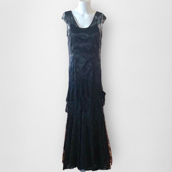 Vintage Dresses & Skirts - 1920’s Antique Lace Flapper Gown